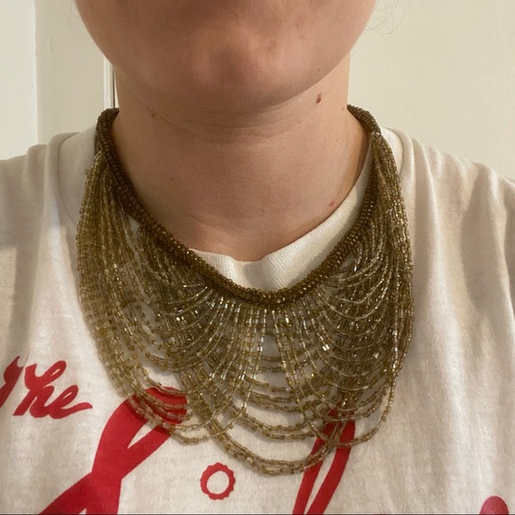 Vintage Beaded Costume Necklace - Picture 2 of 2